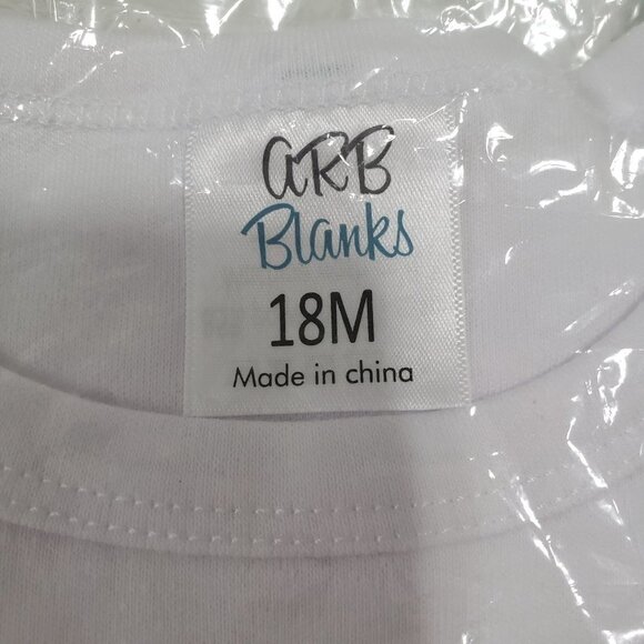 New ARB Blanks Girl's Long Sleeve Ruffle Shirt in White‎ Size 18 Months - Picture 4 of 5